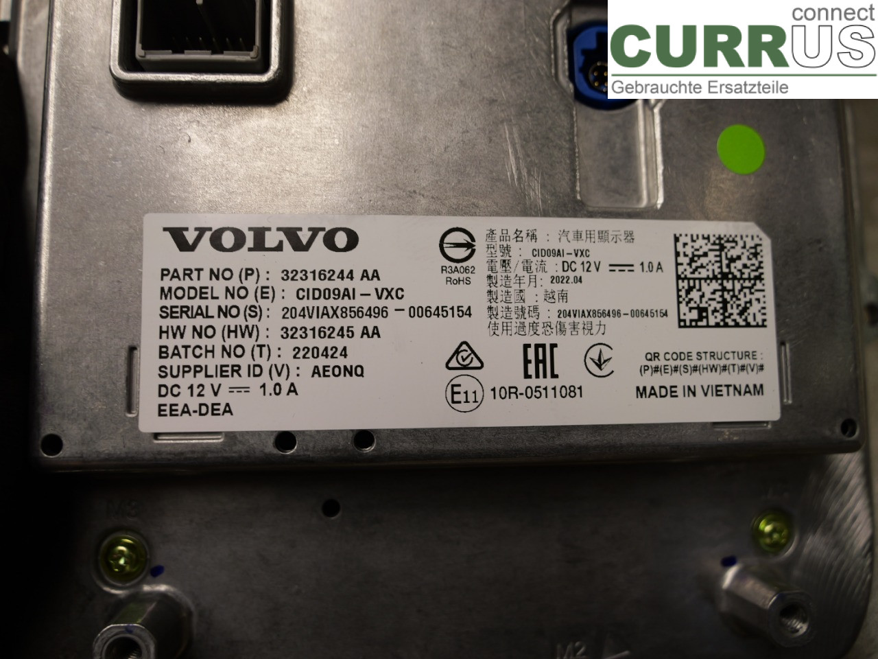 VOLVO XC60  18- Monitor 36013018 D420T2