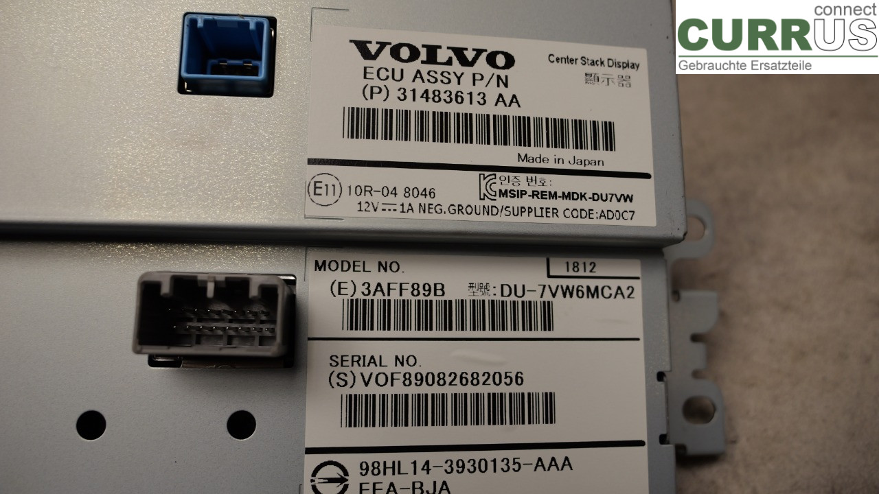 VOLVO V40 12-19 Monitor 36011464 B4154T2
