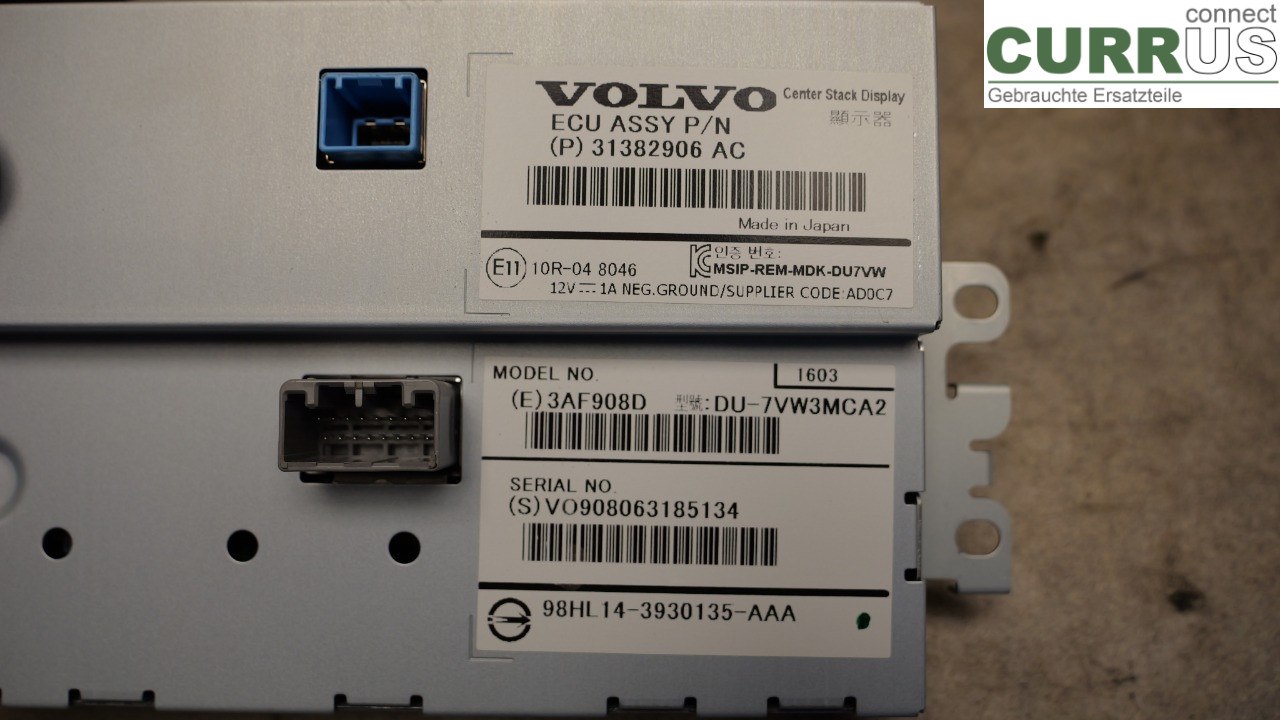 VOLVO V40  12-19 Monitor 36011464 D4204T8