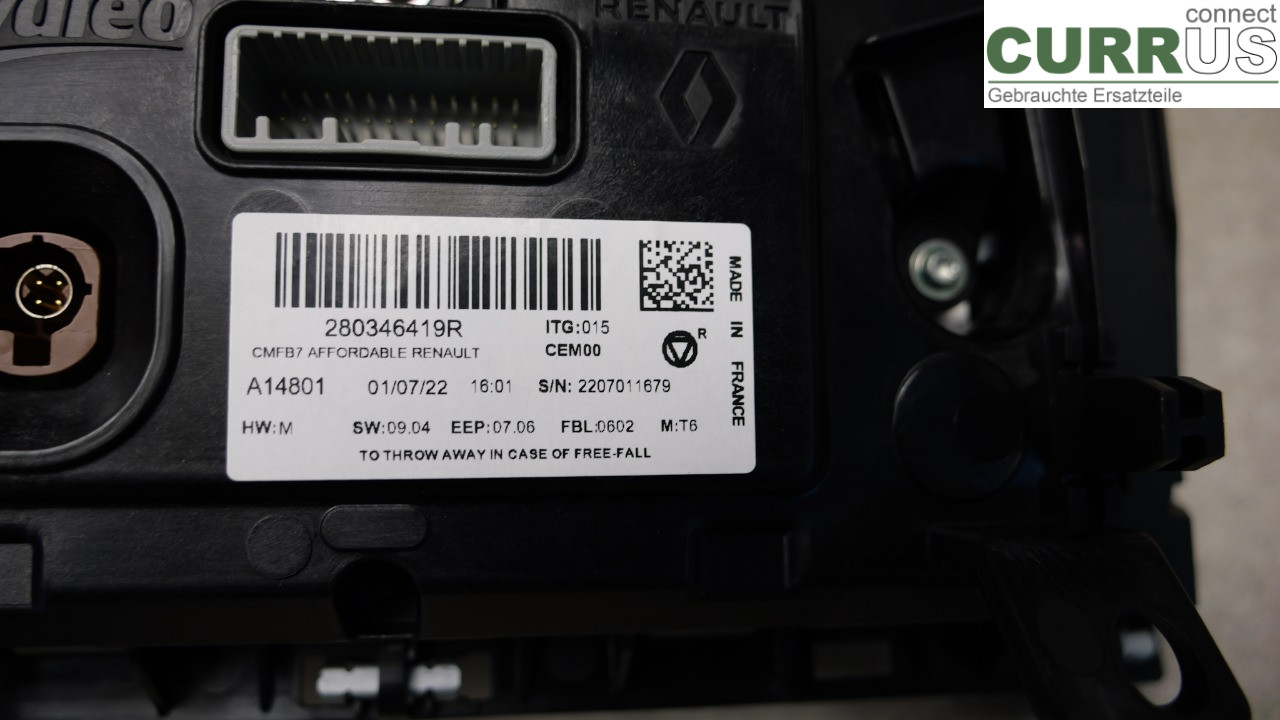 RENAULT CAPTUR 20-24 Monitor 280346419R 