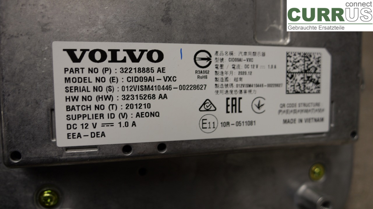 VOLVO XC60  18- Monitor 36013018 B420T6