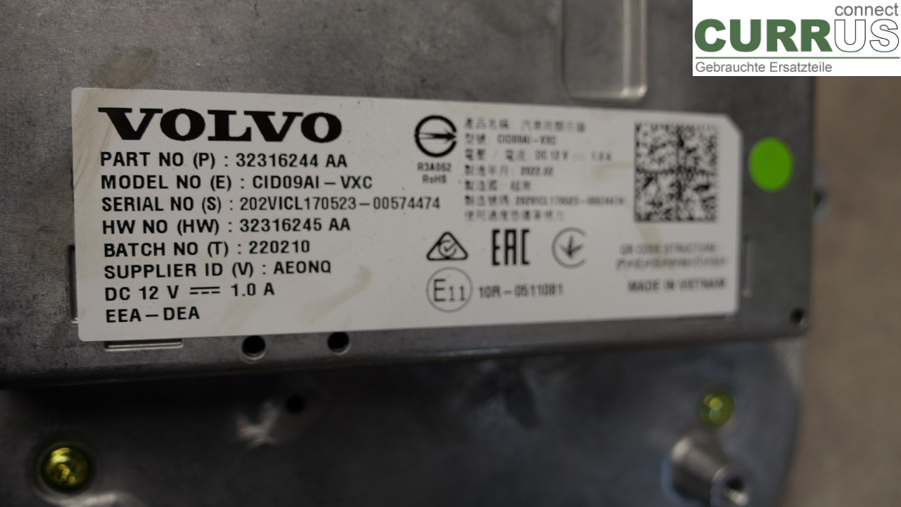 VOLVO V60 19- Monitor 36013018 D420T8