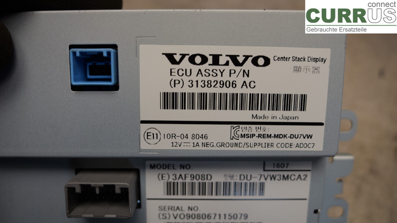 VOLVO V40 CROSS COUNTRY 13-19 Monitor 36011464 D4204T8