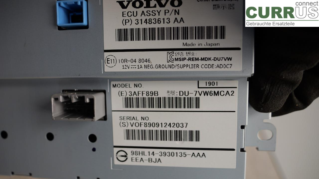 VOLVO V40 CROSS COUNTRY 13-19 Monitor 36011464 B4154T4