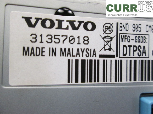 VOLVO V60  11-13 Monitor 36050609 B4164T2