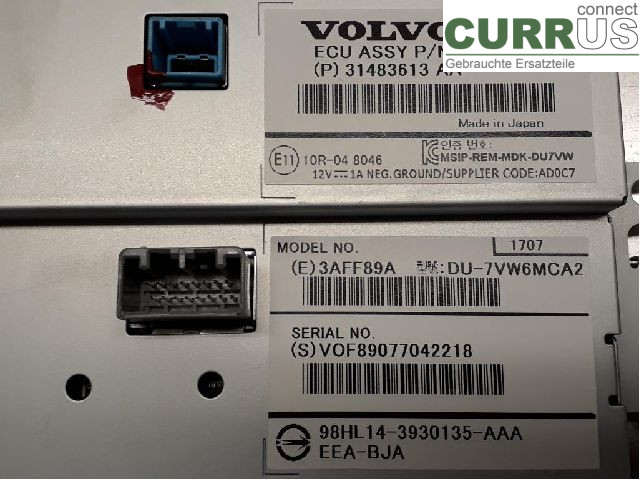 VOLVO V40  12-19 Monitor 36011464 D4204T9