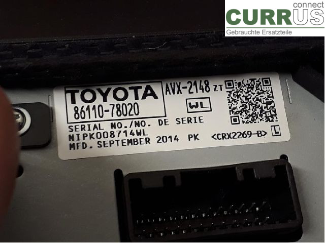 LEXUS NX 300h 15- Monitor 86110-78020 2AR-FXE