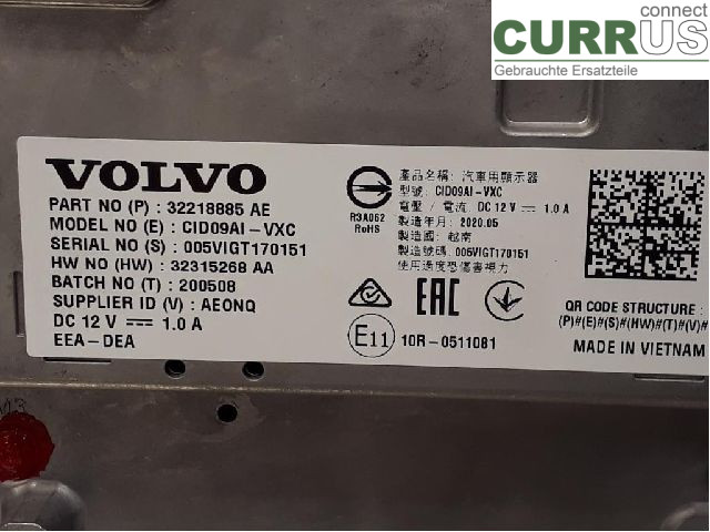 VOLVO XC60  18- Monitor 36013018 B4204T46