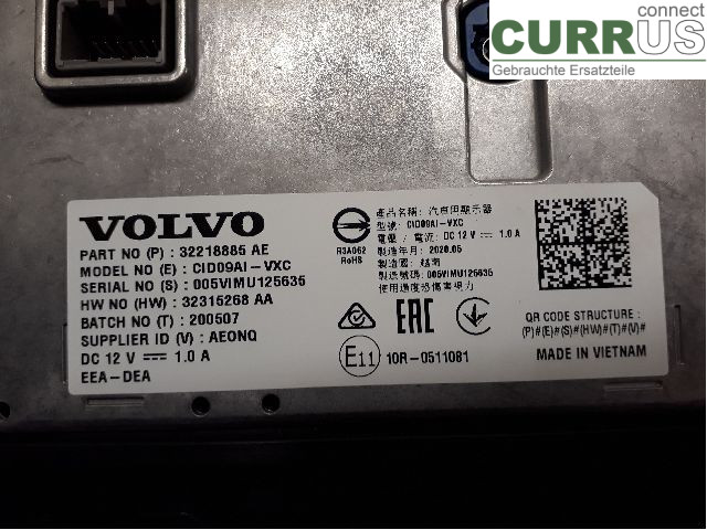 VOLVO XC60  18- Monitor 36013018 B4204T34