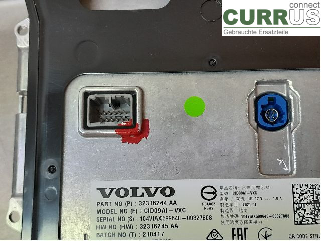 VOLVO V60  19- Monitor 36013018 B4204T46