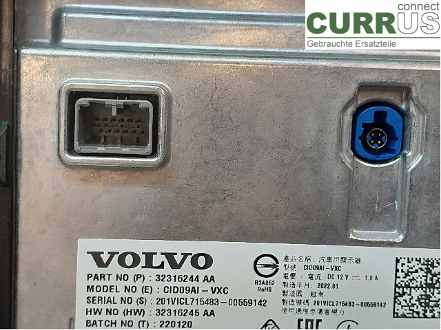 VOLVO XC60  18- Monitor 36013018 D420T8