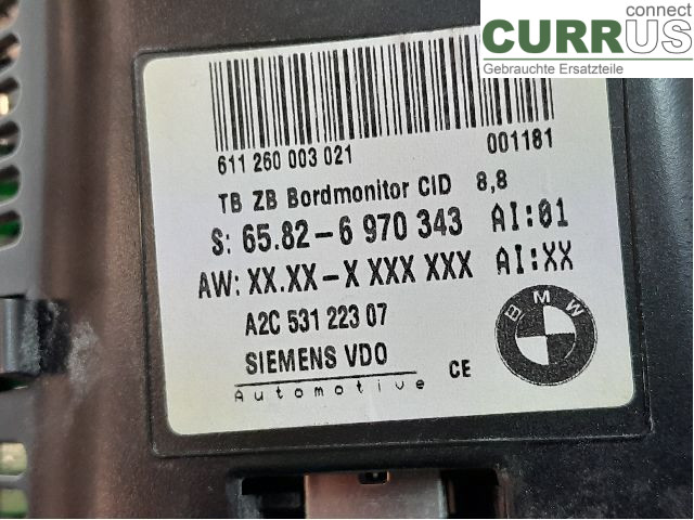 BMW 5 E60/61 Sed/Tou 02-10 Monitor  S85-B50A