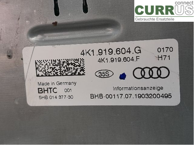 AUDI A6 F2/C8  19- Monitor 4K1919604H DFBA