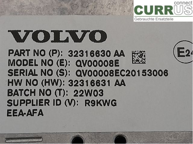VOLVO C40/RECHARGE  21- Monitor 36010873 E400V6
