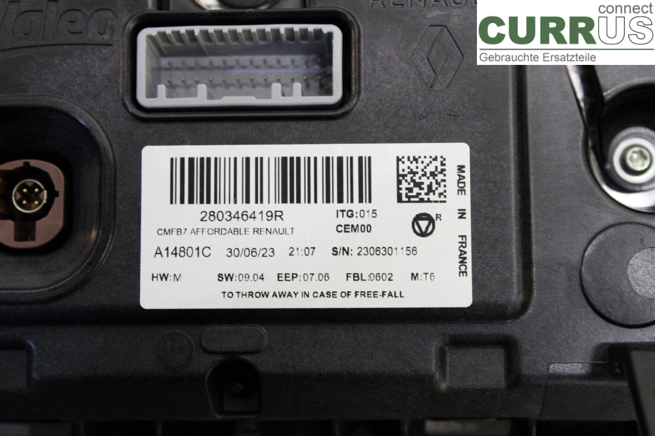 RENAULT CAPTUR 20-24 Monitor 280346419R 