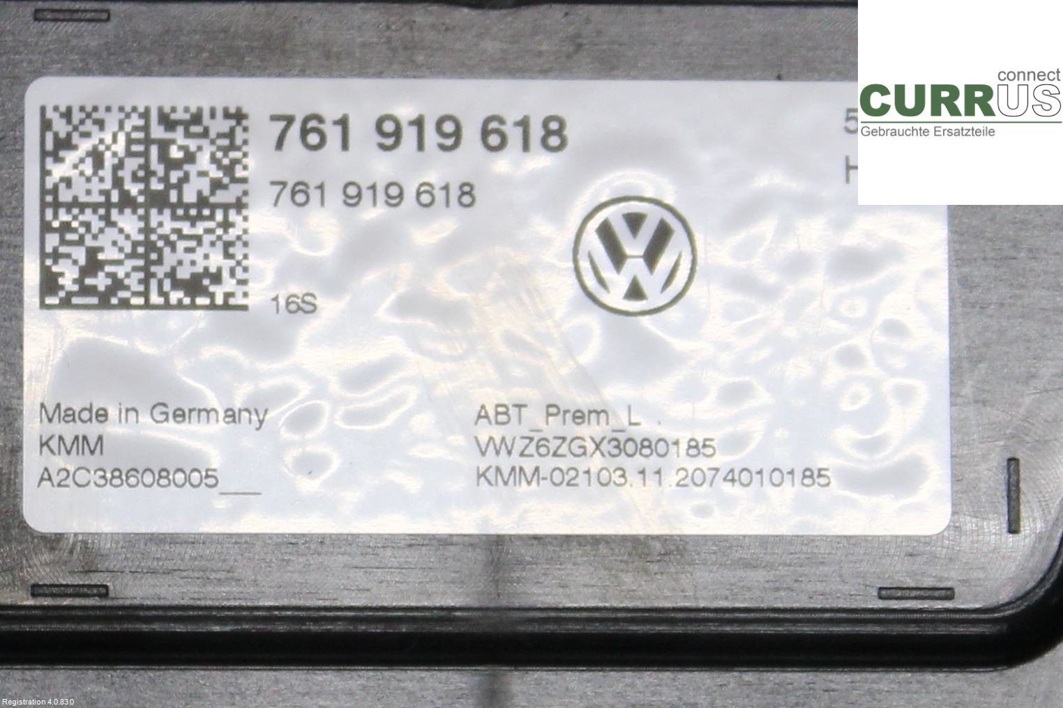 VW TOUAREG CR  18- Overvågning 761 919 618 3.0L DCBE