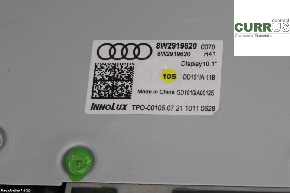 AUDI A4/S4 B9 20- Monitor 8W2919620 DTPA