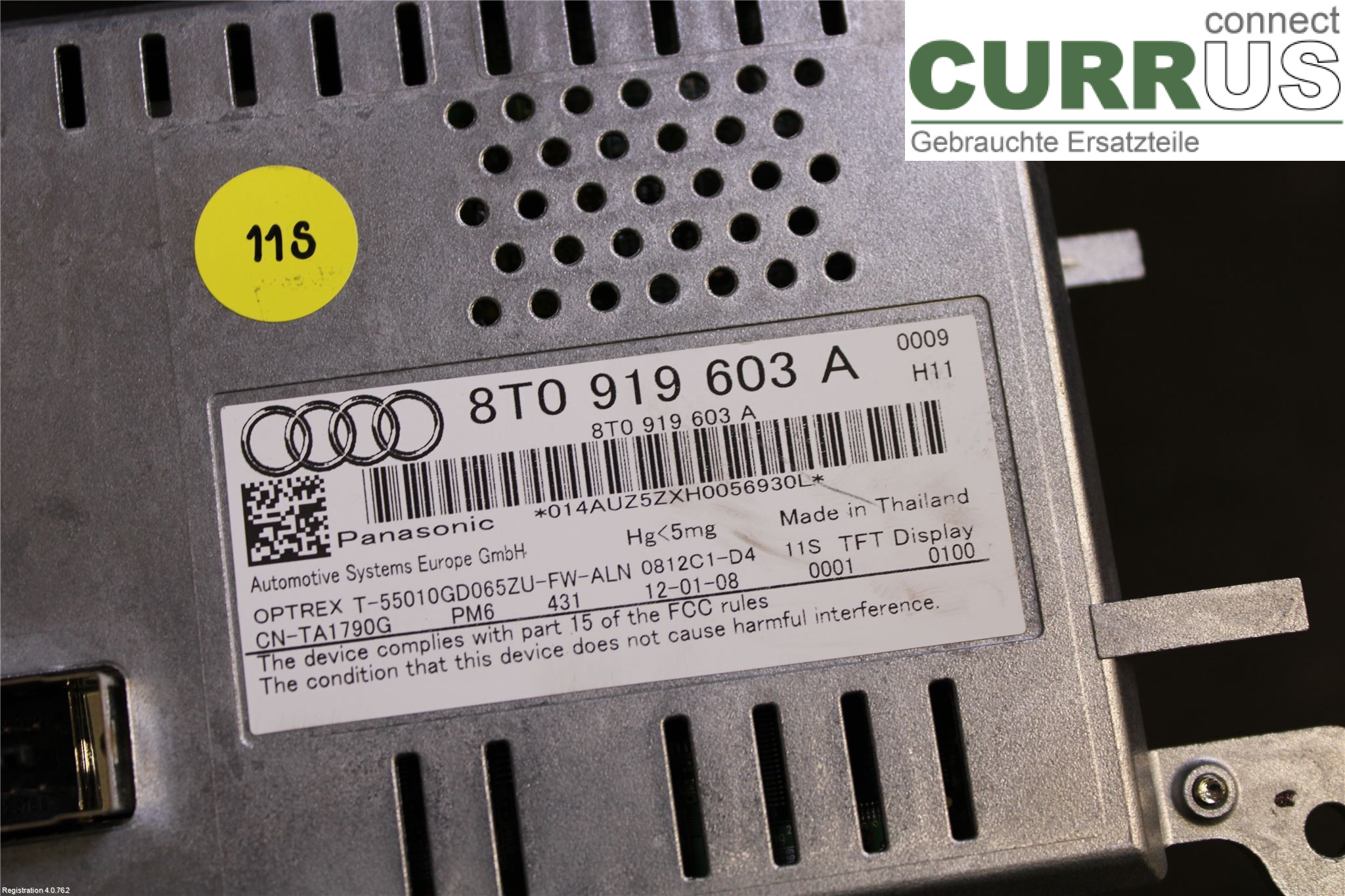 AUDI A4/S4  08-11 Overvågning 8T0057603E CABB