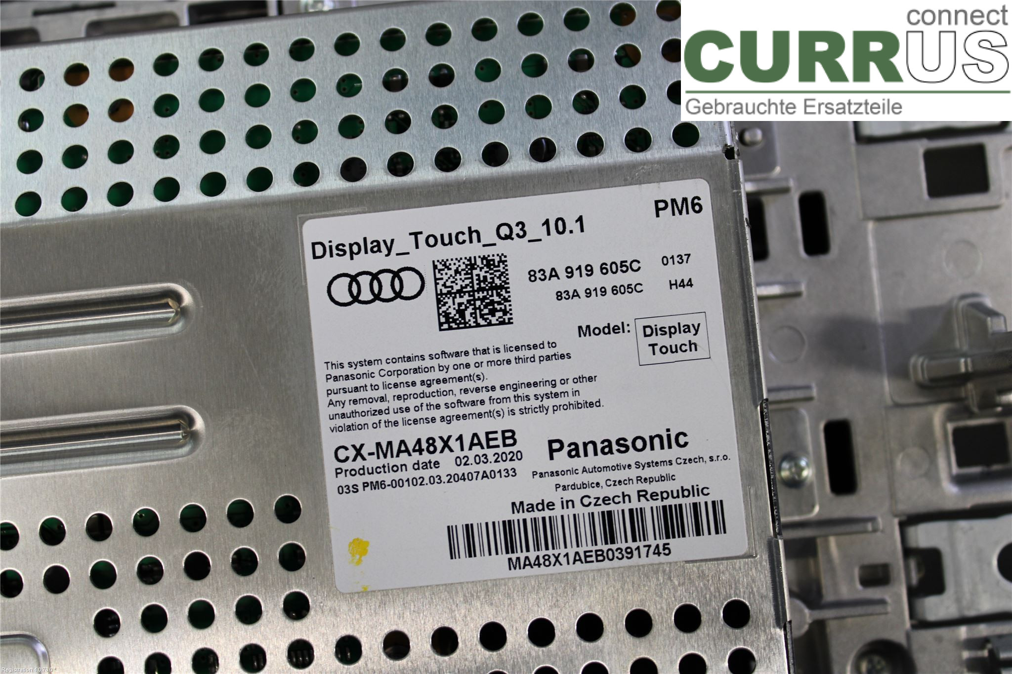 AUDI Q3 F3  19- Monitor 83A919605C DKTC