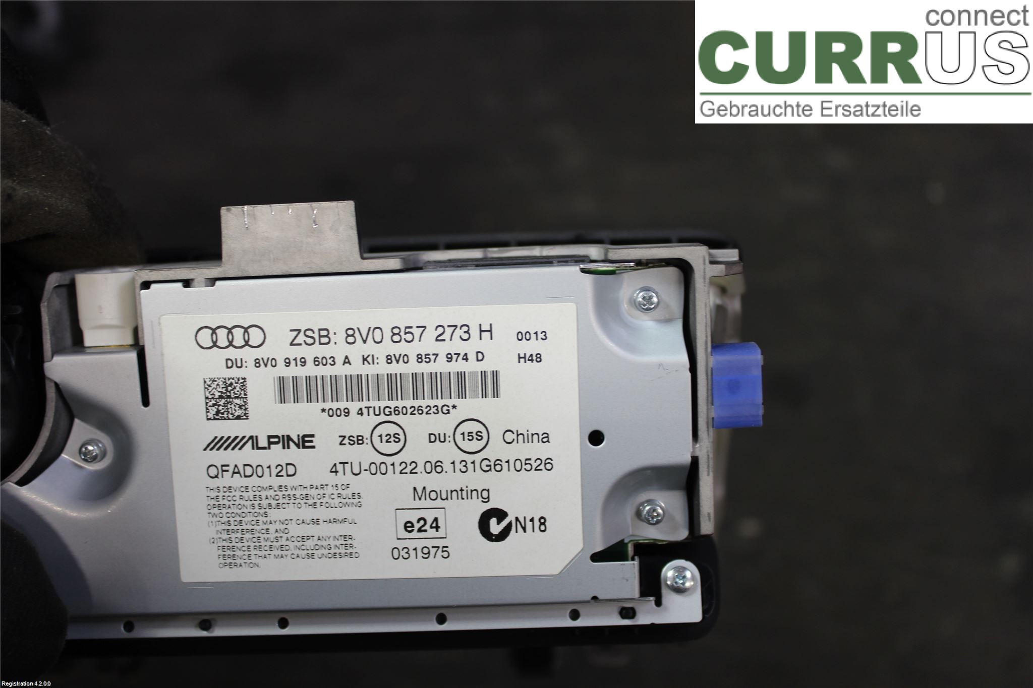 AUDI A3/S3 8V  13-20 Overvågning 8V0 857 273 M  6PS CXSA