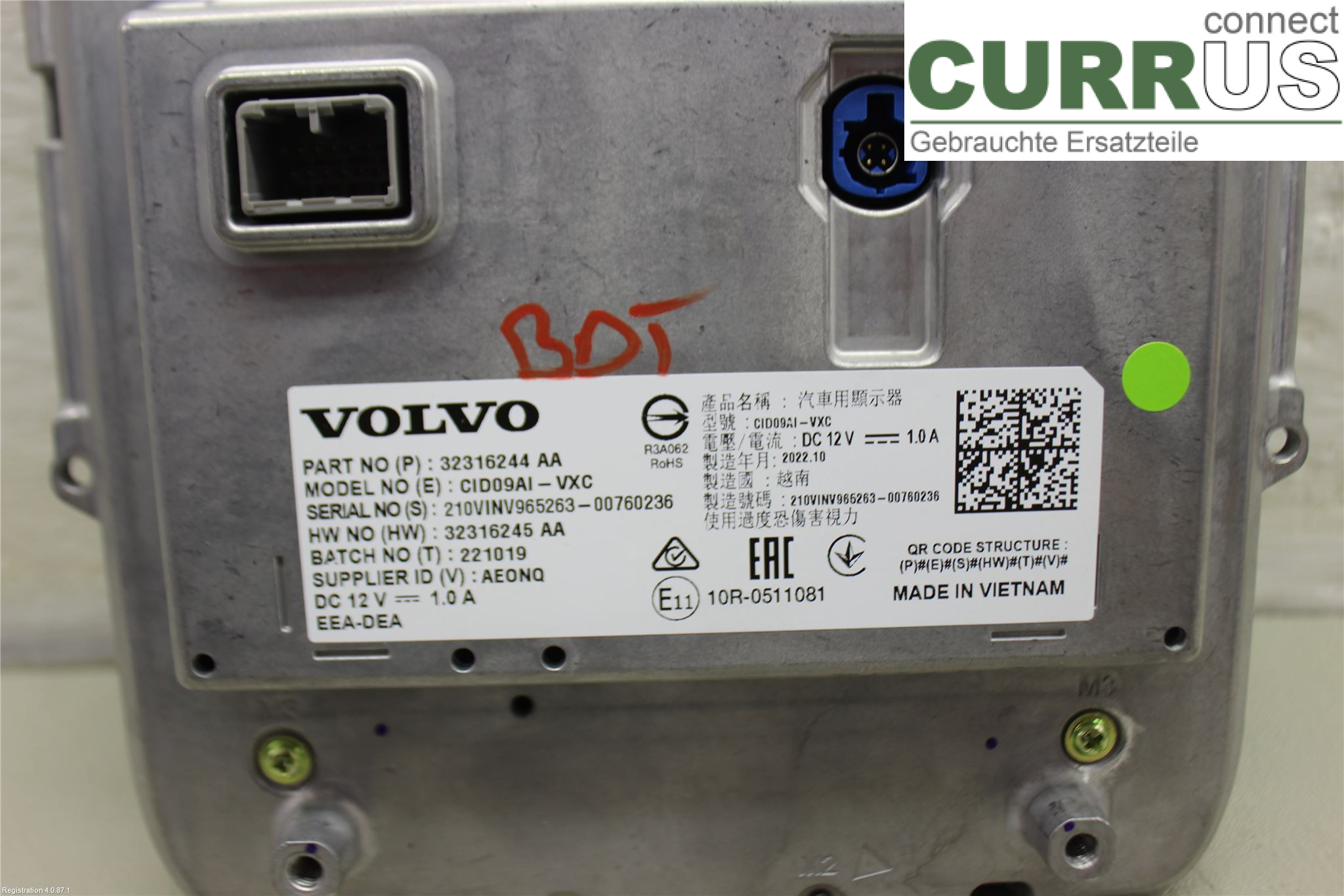 VOLVO XC60  18- Monitor 32316244 