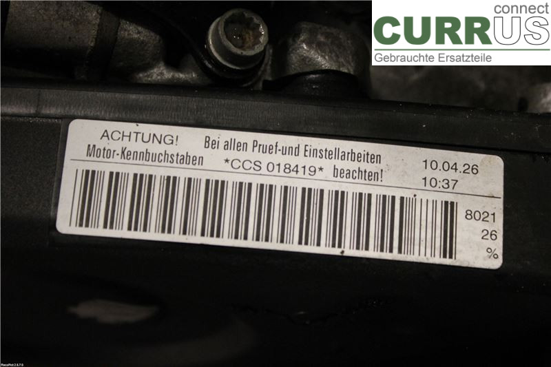 VW GOLF VI     09-13 Engine 06A 100 045 G CCSA 1.6