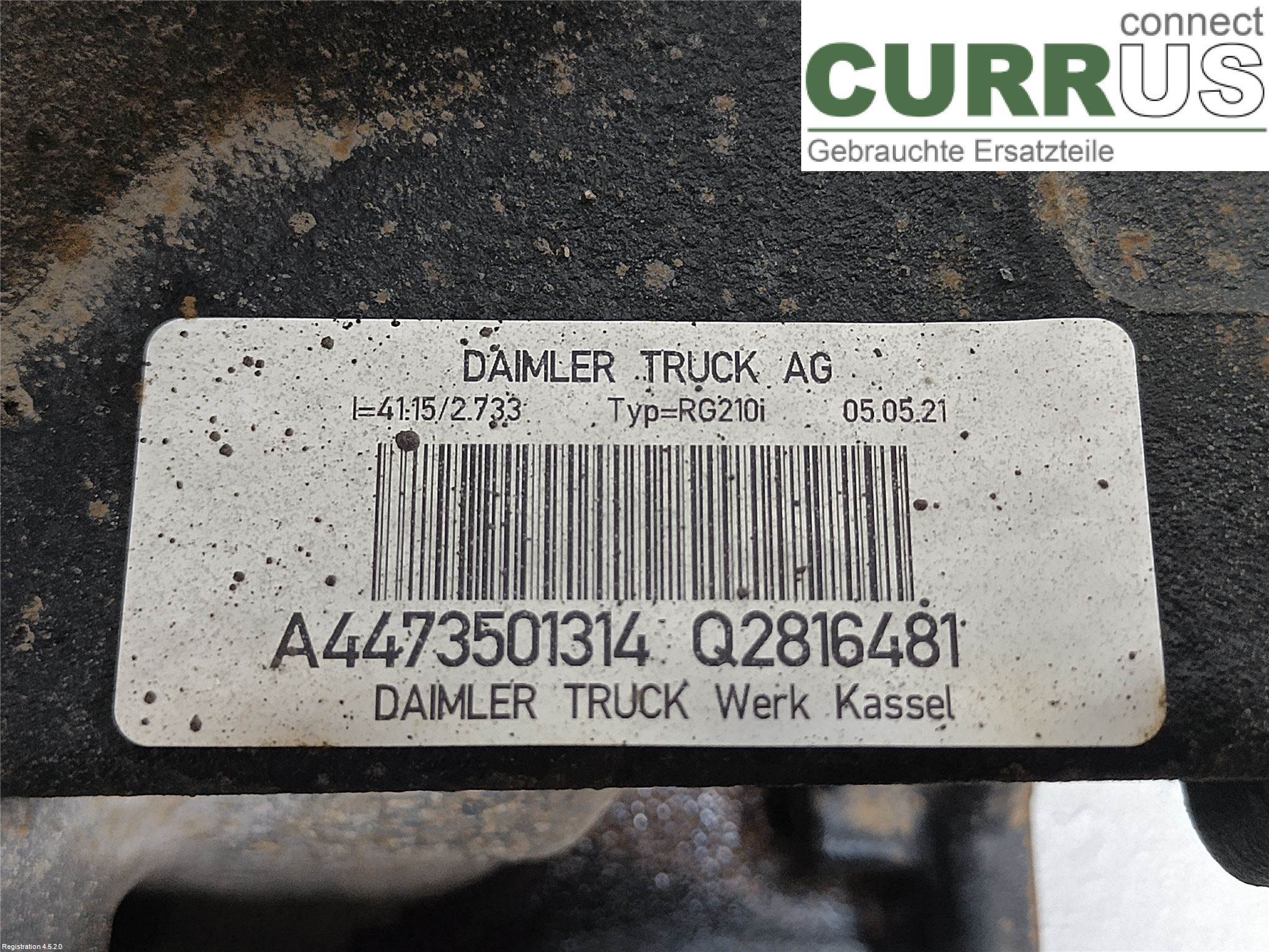 MB VITO/V-KLASS (W447)  14- Differential A 447 350 13 14 OM654.920