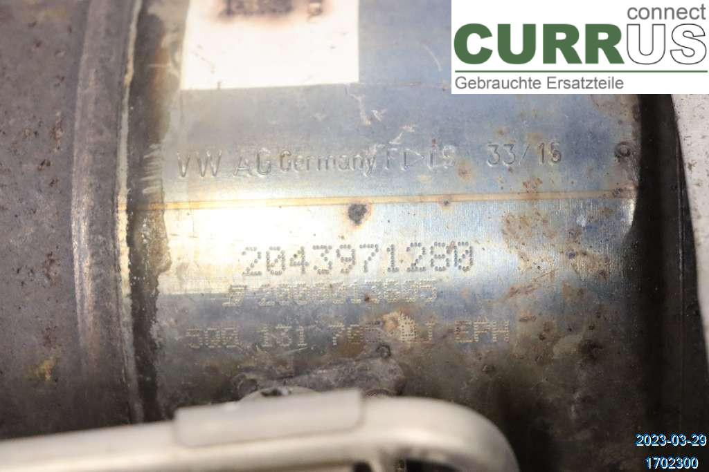 VW CADDY  16-20 Partikelfilter 04L131671PX 2,0 TDI CUUD