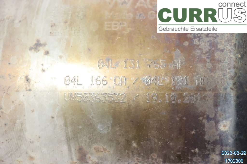 VW CADDY  16-20 Partikelfilter 04L131671PX 2,0 TDI CUUD