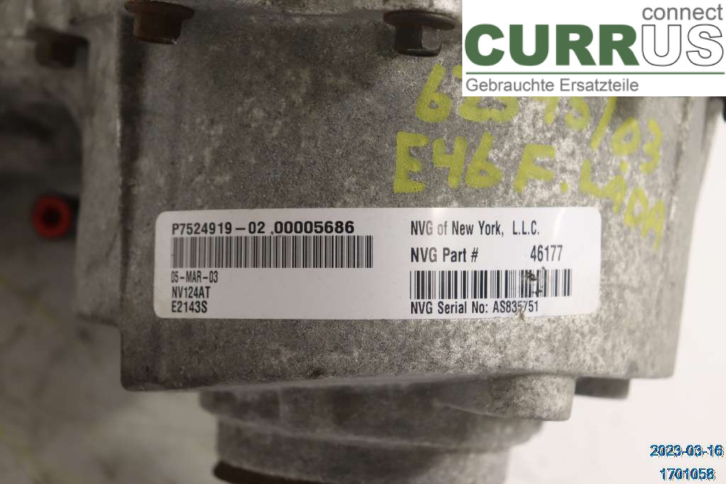 BMW 3 E46      98-05 Distribution gear box 27107530812 2,5