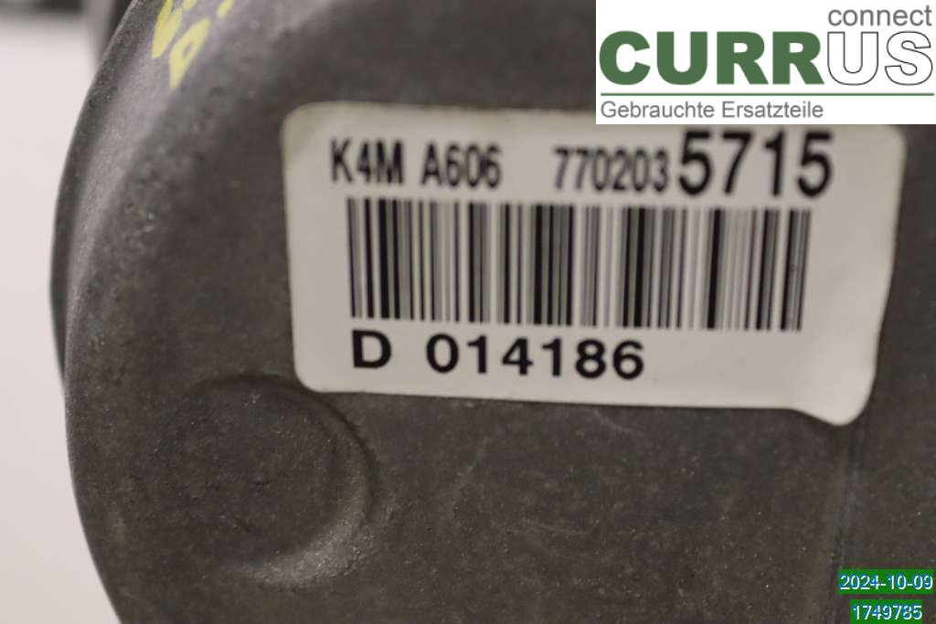 DACIA DUSTER  10-17 Engine 8201127280 1.6