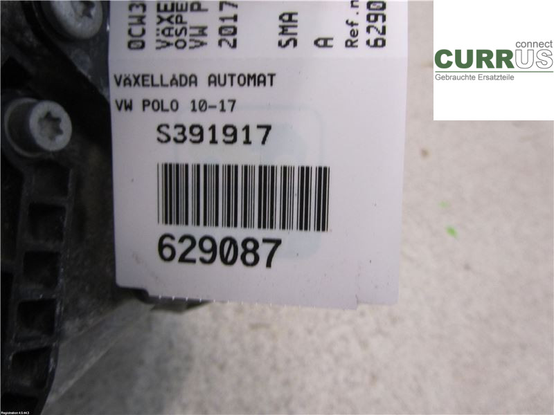 VW POLO       10-17 Gearbox (Automatic) 0CW300040LX 1,2 CJZC