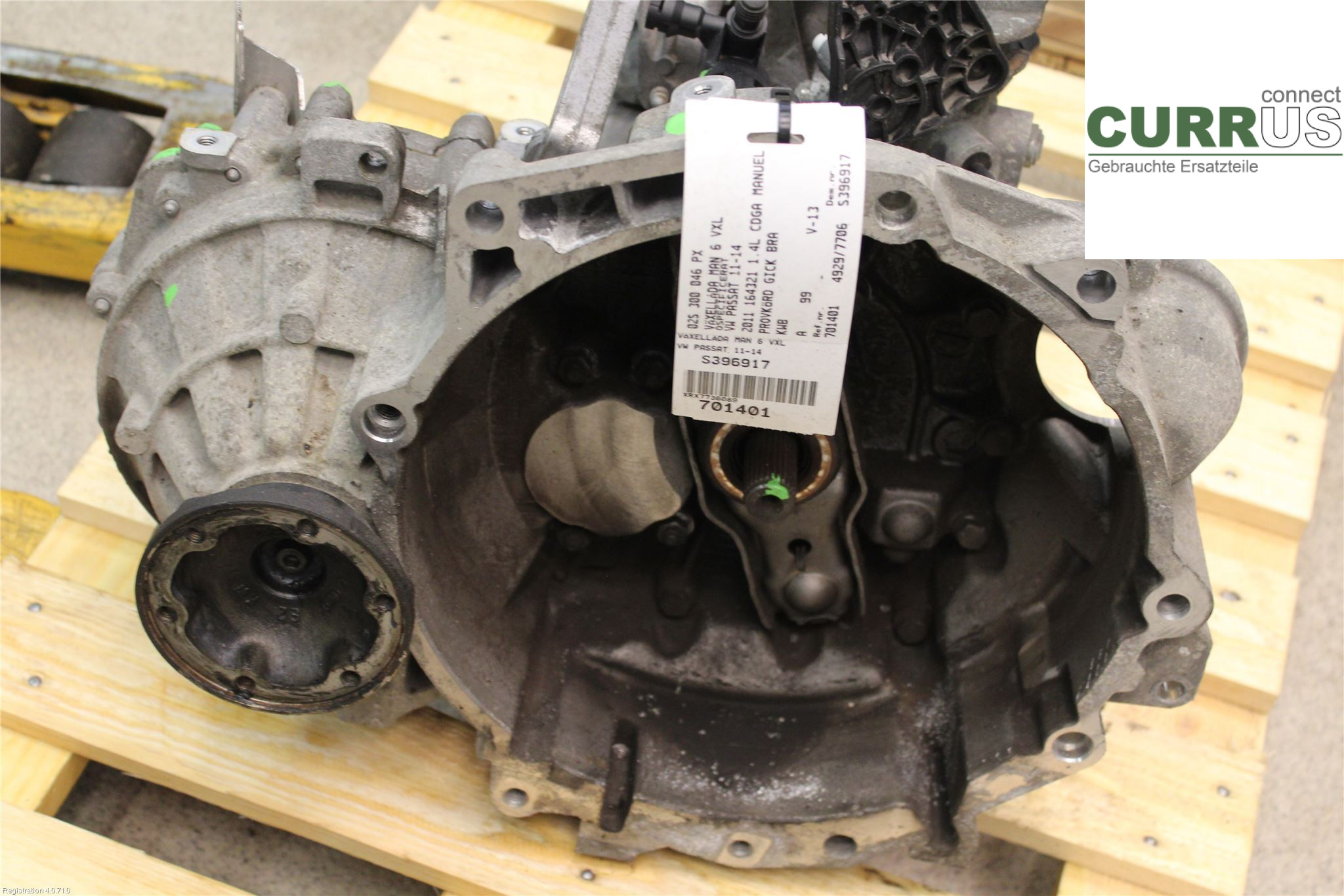 VW PASSAT  11-14 Gearbox (6-speed) 02S 300 046 PX 1.4L CDGA