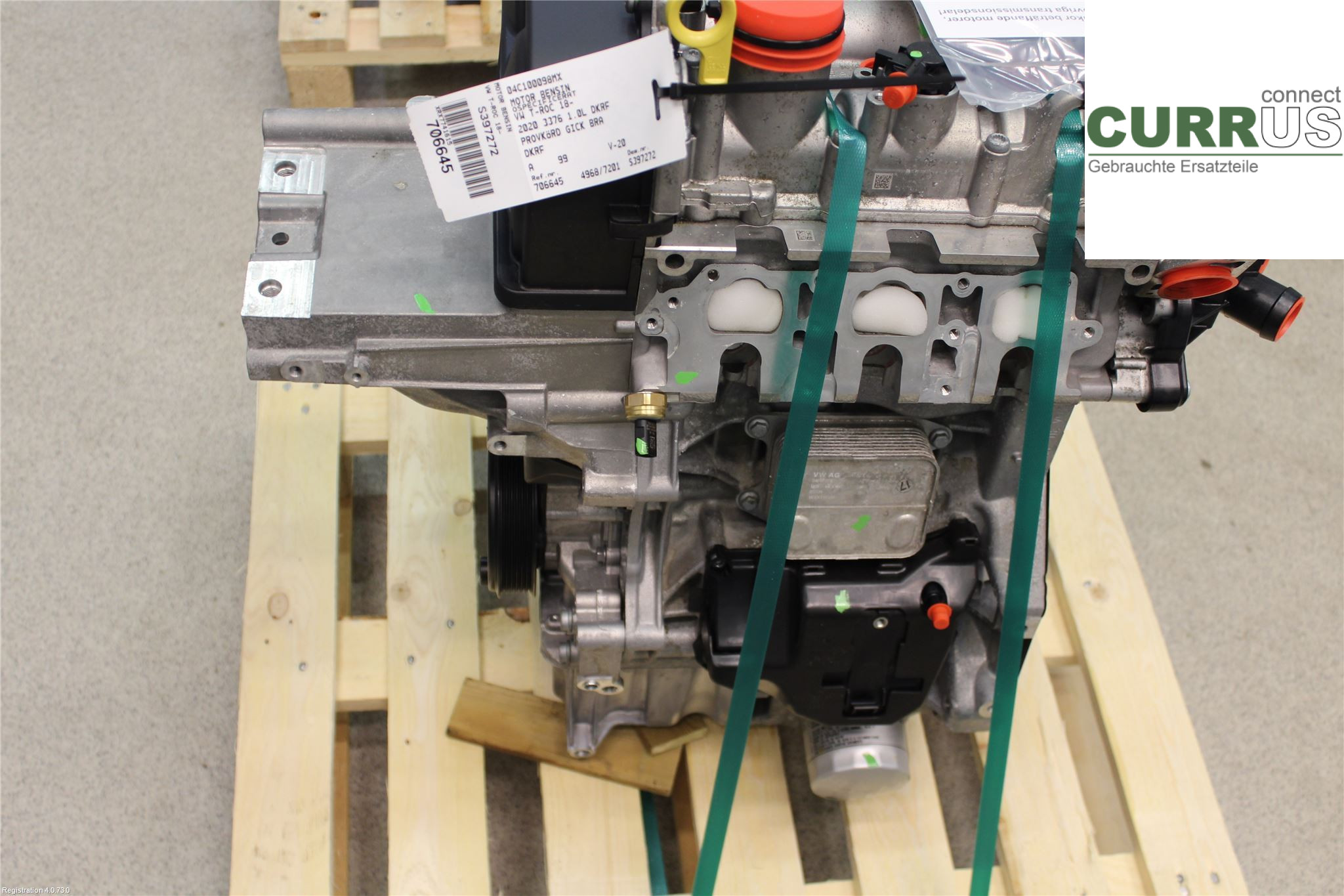 VW T-ROC  18- Motor 04C100098MX 1.0L DKRF