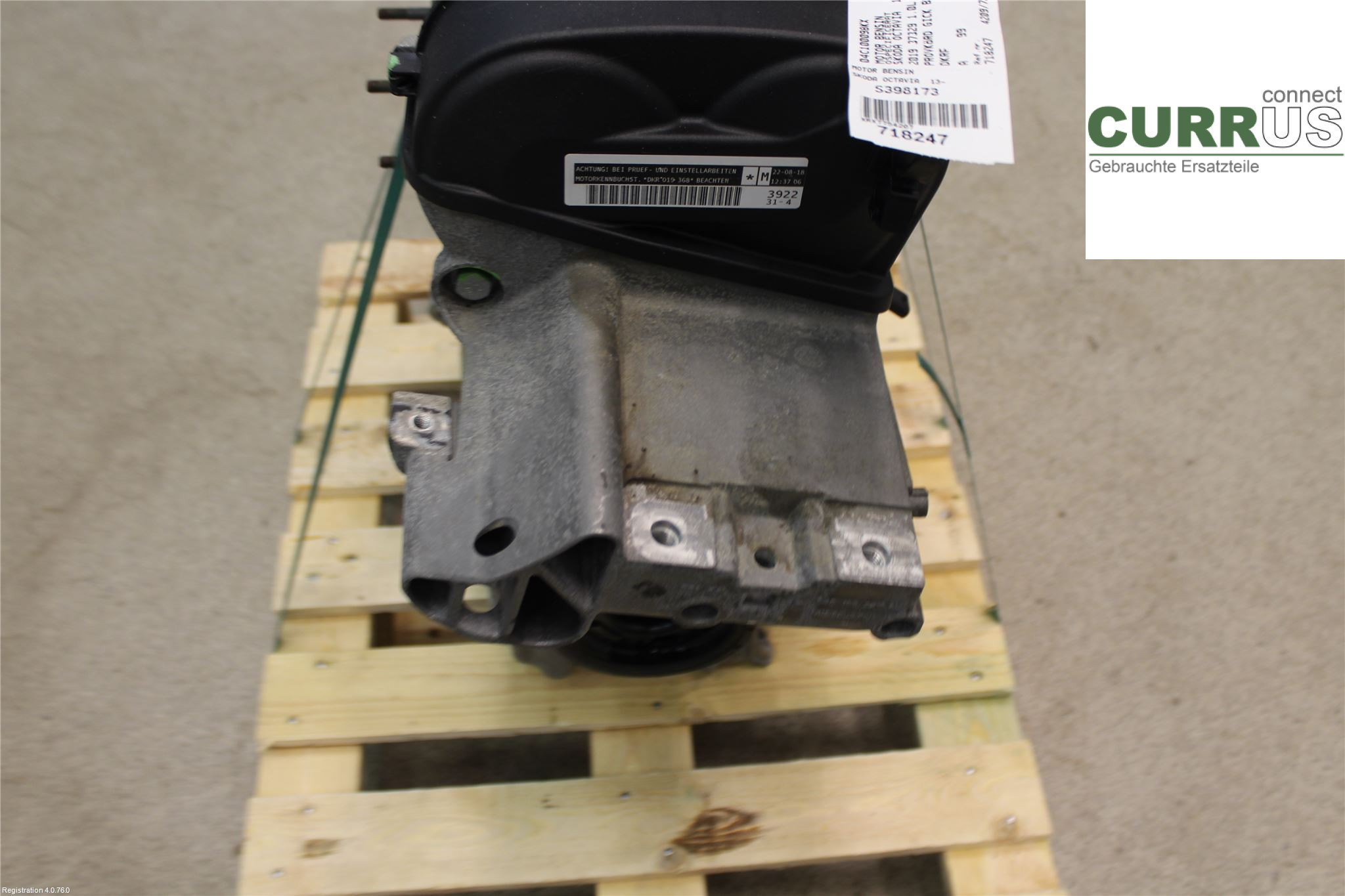 SKODA OCTAVIA  13-20 Engine 04C100098KX 1.0L DKRF