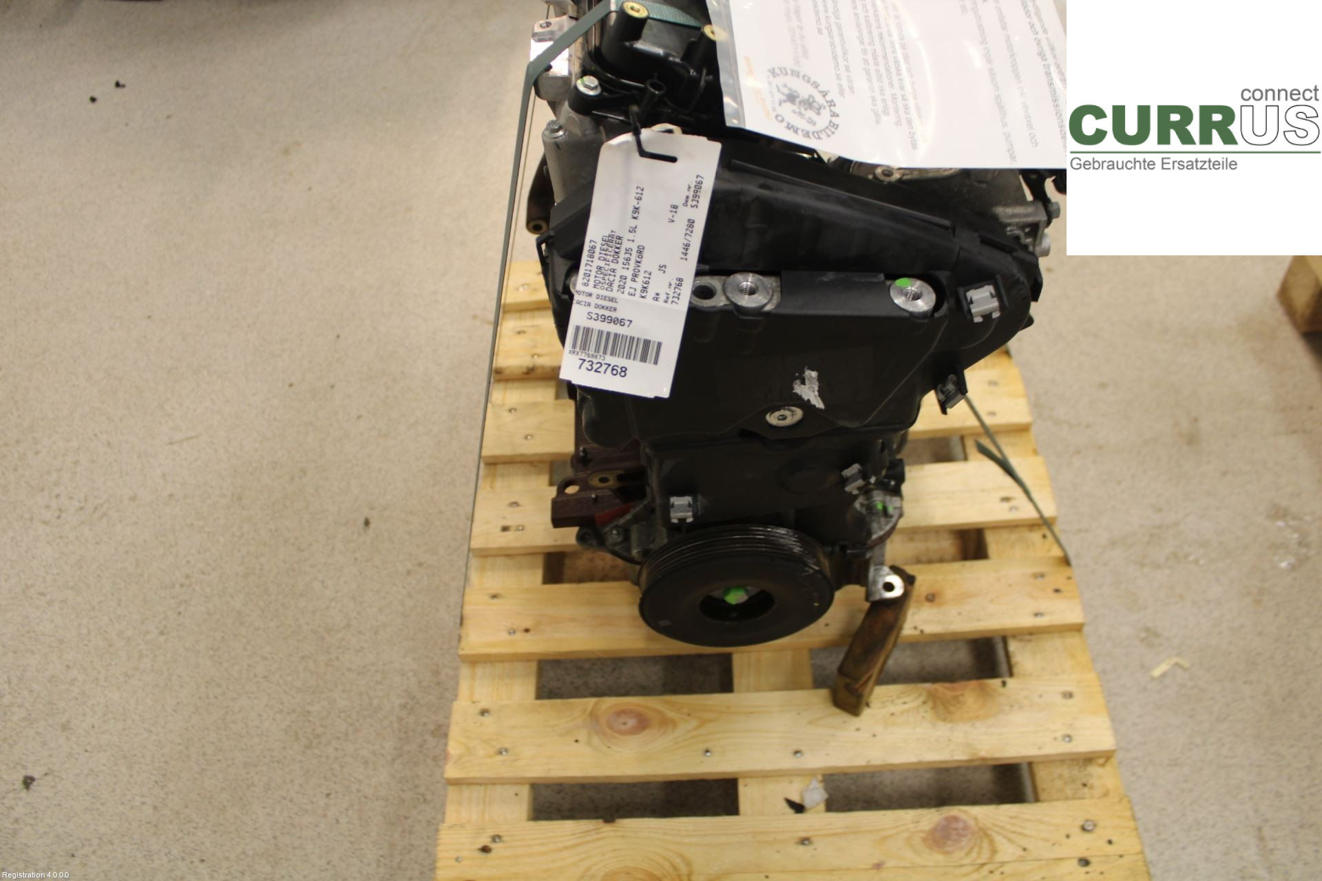 DACIA DOKKER Motor 8201718067 1.5L K9K-612