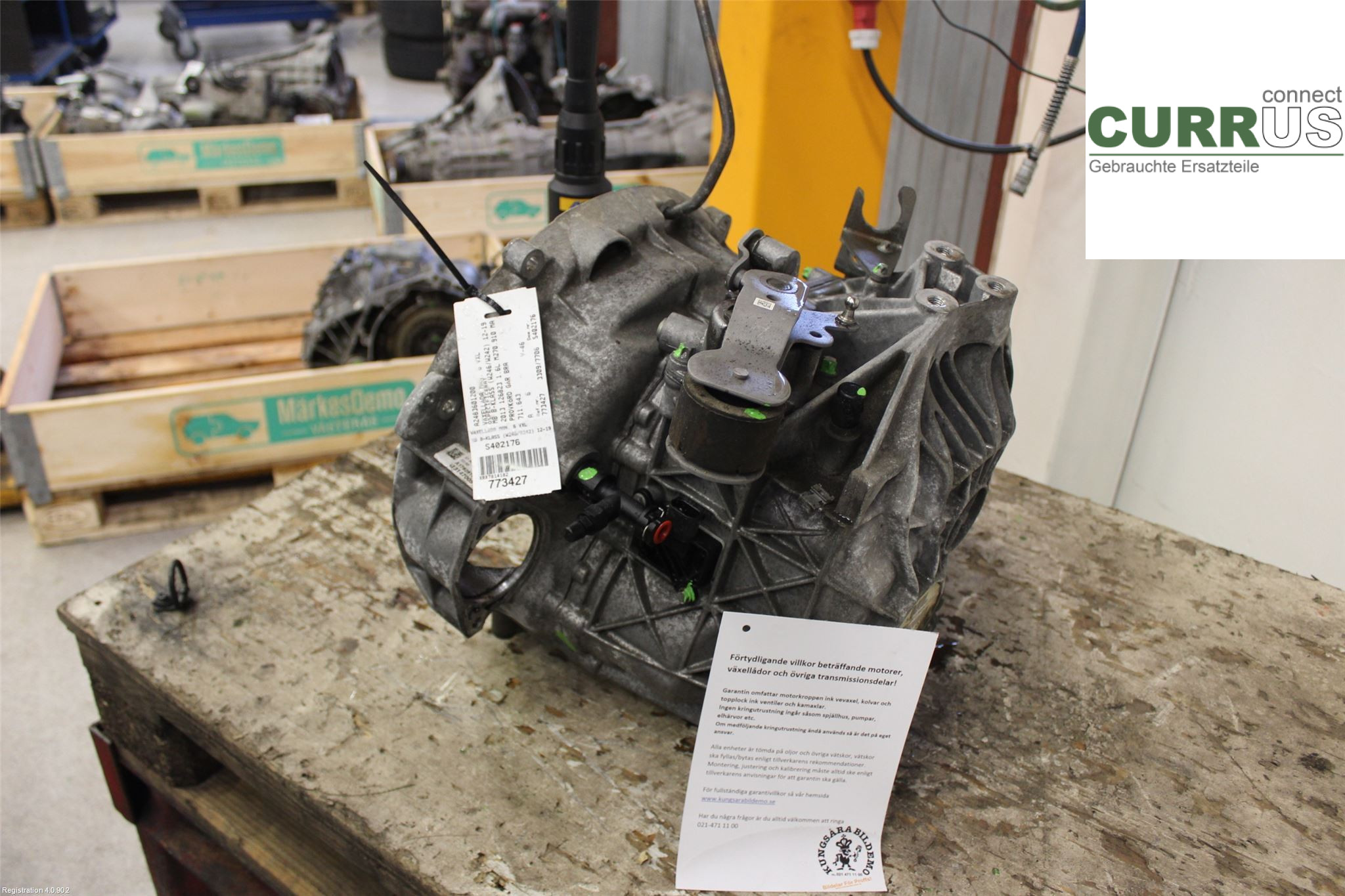 MB B-KLASS (W246/W242)  12-19 Gearbox (6-speed) A2463601200 1.6L M270.910
