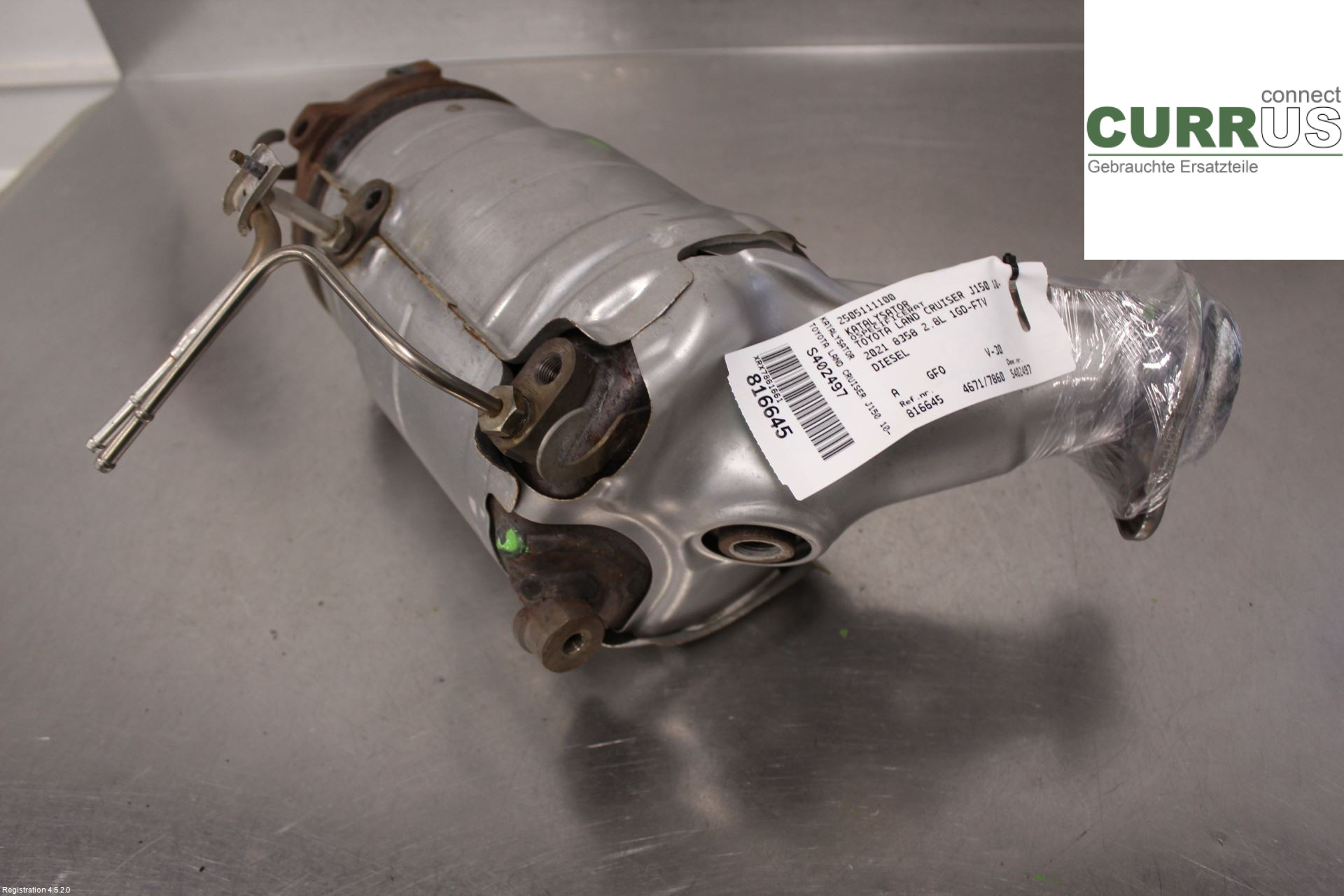 TOYOTA LANDCRUISER J150 10-23 Catalyst 2505111100 2.8L 1GD-FTV