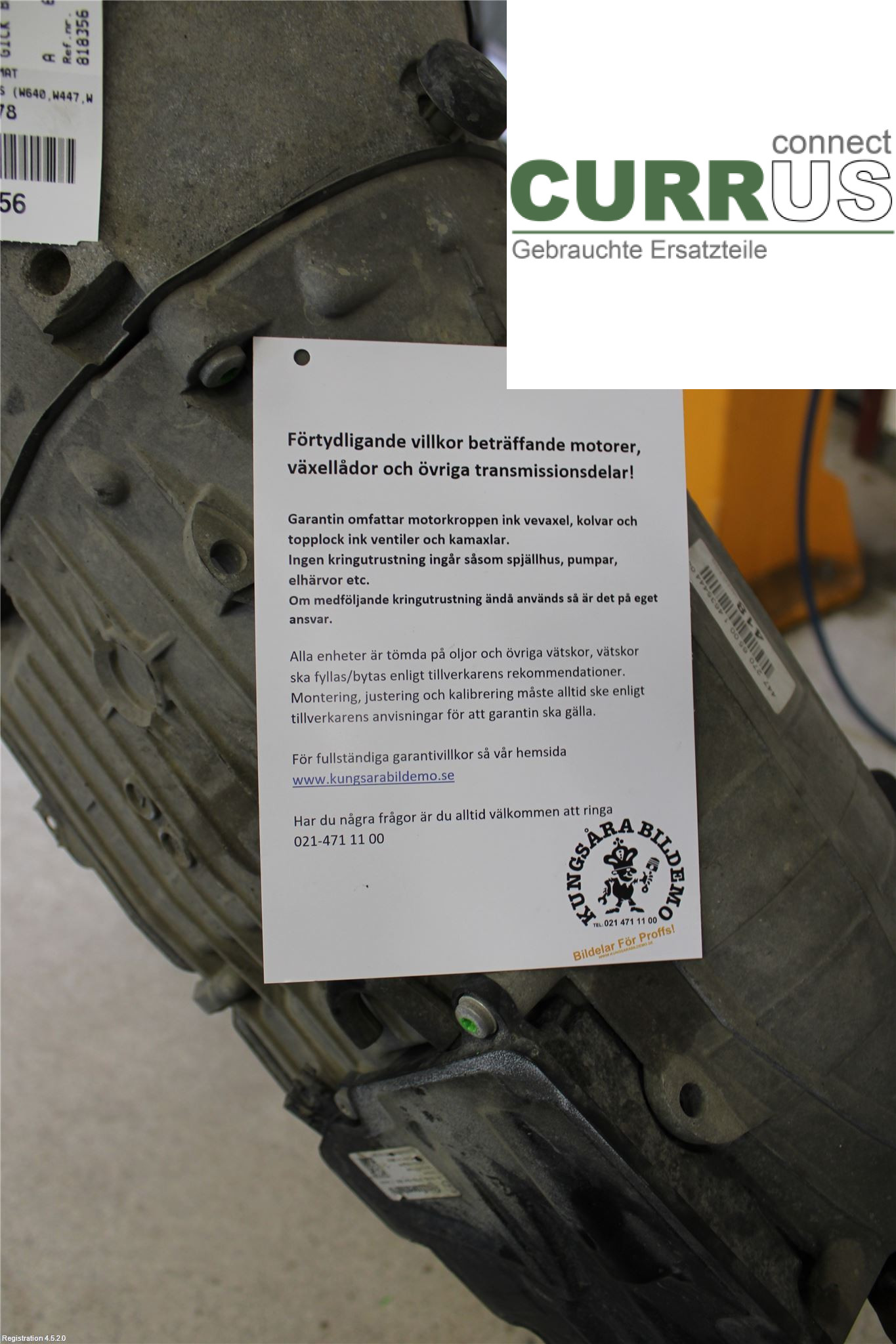 MB VITO/V-KLASS (W447)  14- Gearbox (Automatic) A4472706500 OM651.950