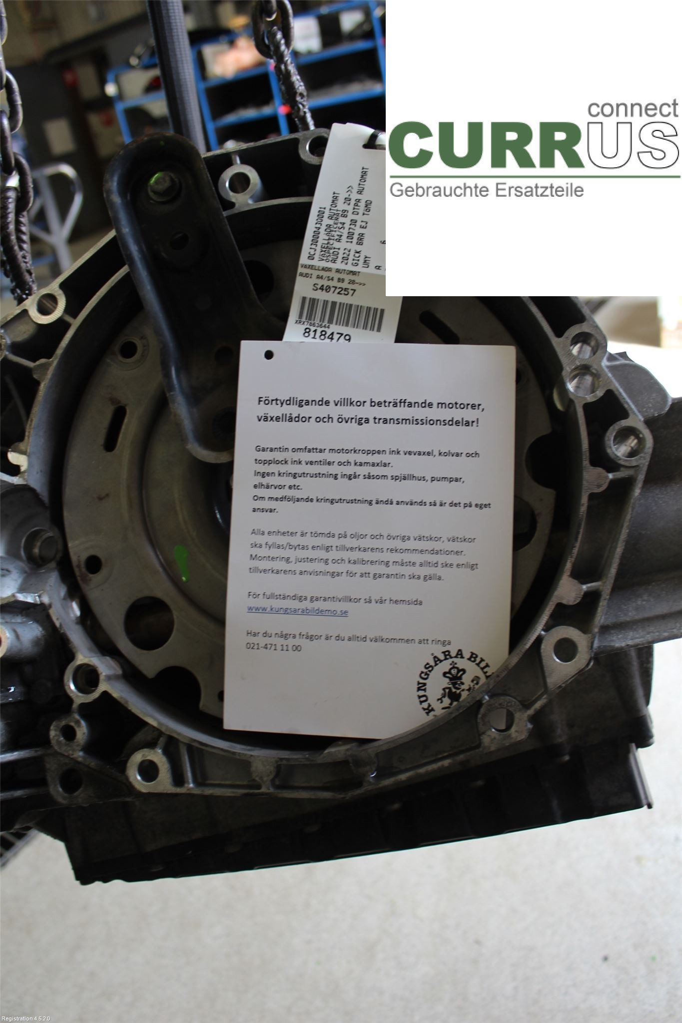 AUDI A4/S4 B9 20- Gearbox (Automatic) 0CJ300043Q001 DTPA