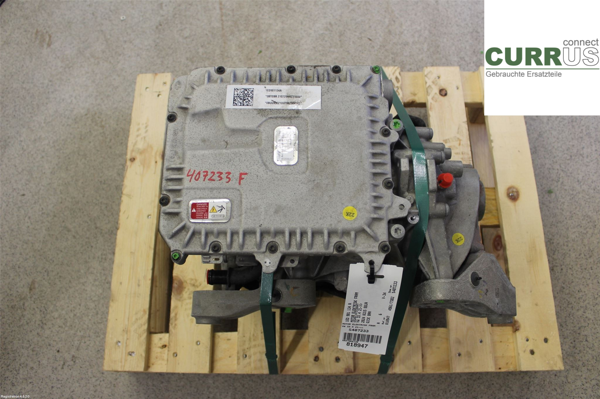 VW ID.4  21- Moteur 1ED 901 134 A EBJA