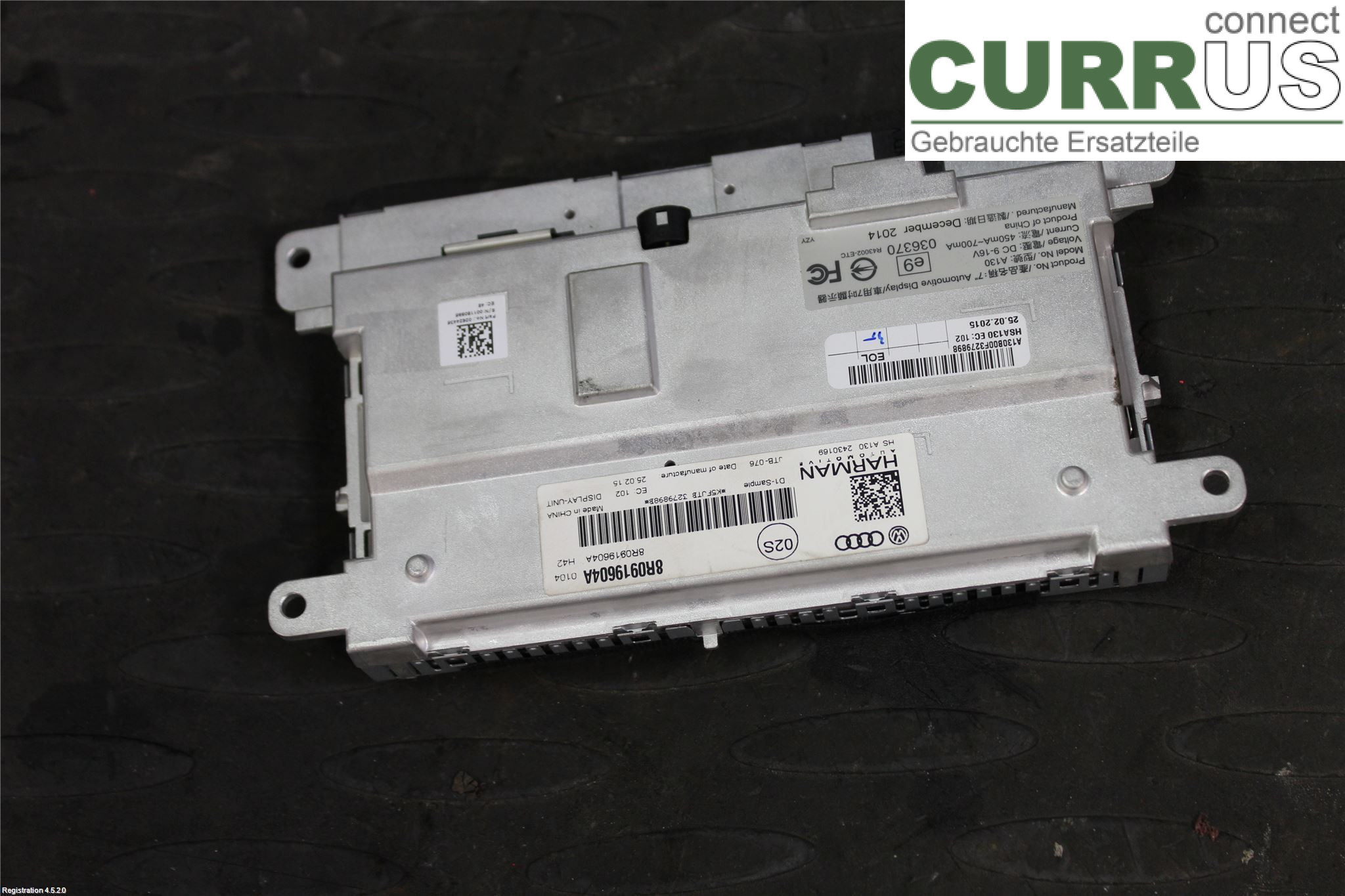 AUDI A4  12-15 Monitor 8R0919604A CNHA