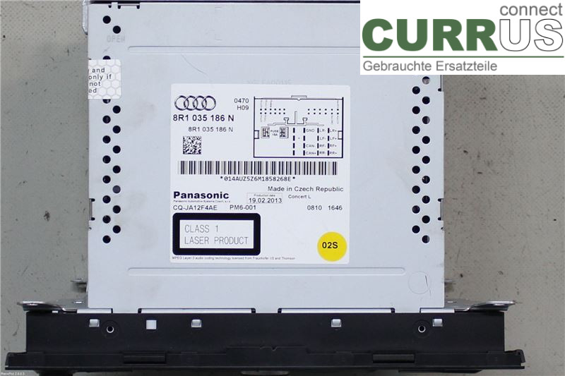 AUDI A4  12-15 Radio CD / Multimedia panel 8R1057186NX 2,0TDI/CGLC