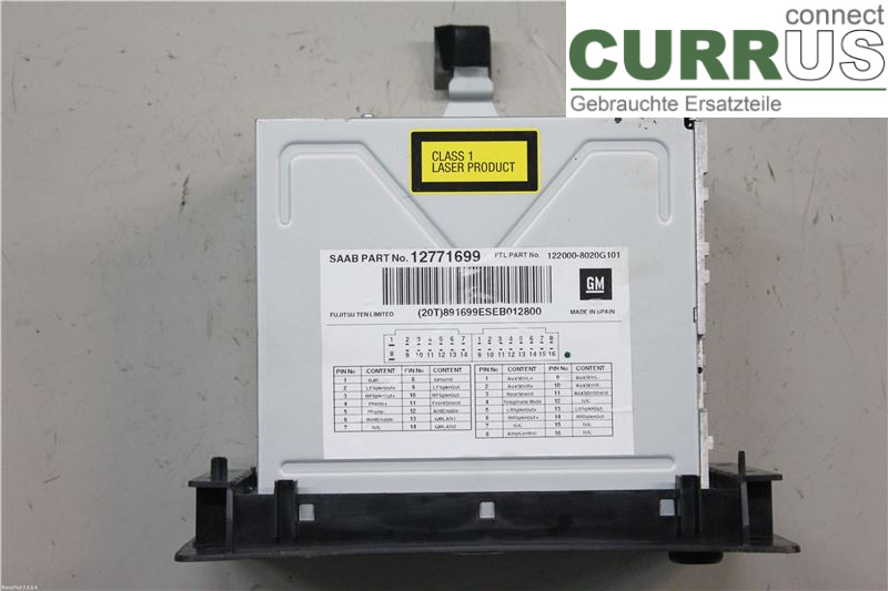 SAAB 9-5     06-10 Radio CD / Multimedia panel  2,0T/B205E/B