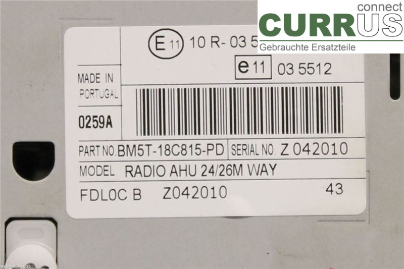 FORD TRAN./TOUR CUSTOM 13-24 Radio CD /Multimediapanel  2.2 TDCI/CVFF