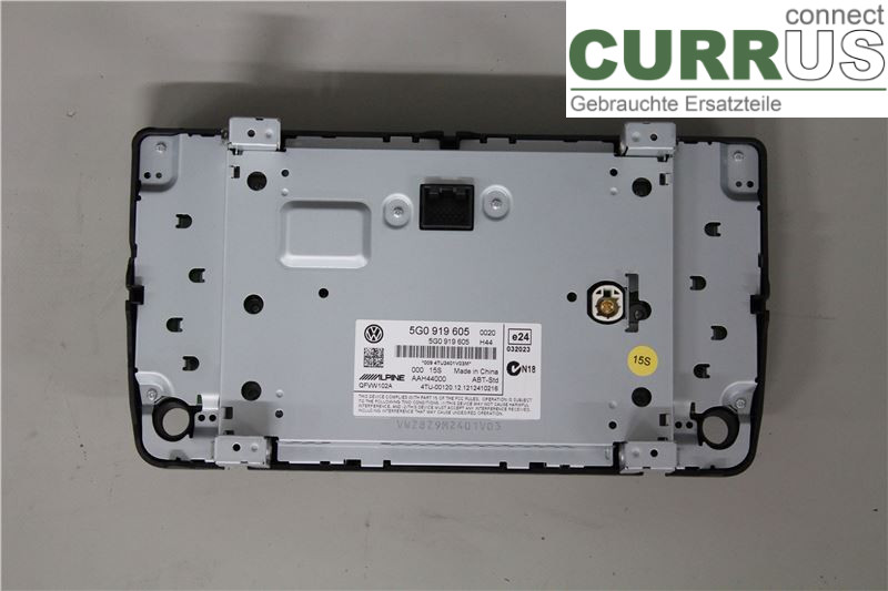 VW GOLF / E-GOLF VII   13-20 Radio CD / panneau multimédia 5G0919605 1,2/CJZA