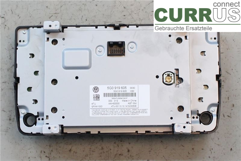 VW GOLF / E-GOLF VII   13-20 Radio CD / panel multimedialny 5G0919605 1,6TDI/CLHA