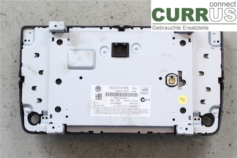 VW GOLF / E-GOLF VII   13-20 Radio CD / panneau multimédia 5G0919605 1,2/CJZA