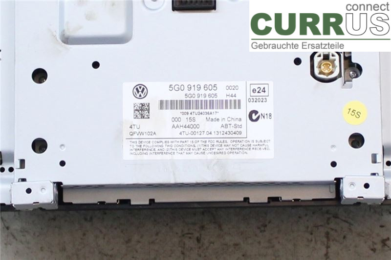 VW GOLF / E-GOLF VII   13-20 Radio CD / panneau multimédia 5G0919605 1,2/CJZA