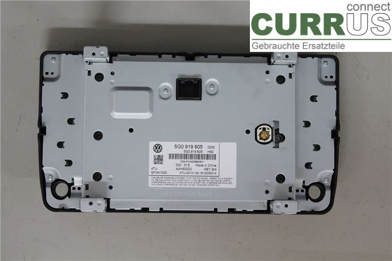 VW GOLF / E-GOLF VII   13-20 Radio CD / panneau multimédia 5G0919605 1,2/CJZA